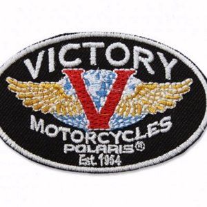 Victory Embroidered Iron-On Sew-On Patch - NEW